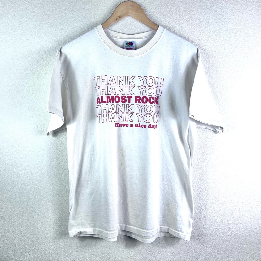 Almost Rock Thank You Graphic Band Women’s Lg Tee